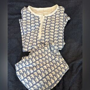 Roller rabbit elephant pjs blue